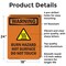 Signmission Hot Surface Sign, 24 in H x 18 in W, Aluminum, Burn Hazard Hot Surface With Symbol OS-2PACK-WS-A-1824-V-13004 - alternate 2